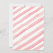 Stripes Roze Galentine's Day Dinner Valentijn Kaart (Achterkant)