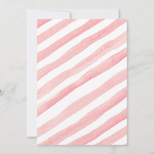 Stripes Roze Galentine's Day Dinner Valentijn Kaart (Achterkant)