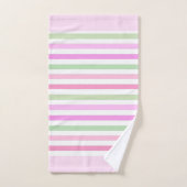 Stripes, roze, groen bad handdoek (Handdoek)