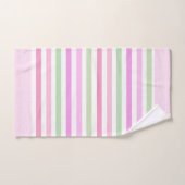 Stripes, roze, groen bad handdoek (Handdoek)