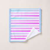 Stripes, roze, groen bad handdoek (Wasdoekje)
