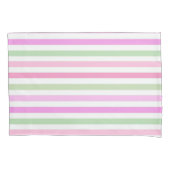 Stripes, roze, groen kussensloop (Voorkant)