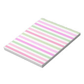 Stripes, roze, groen notitieblok (Linkerzijde)