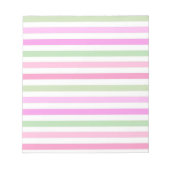 Stripes, roze, groen notitieblok (Voorkant)