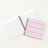 Stripes, roze, groen notitieboek (Binnen)