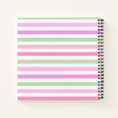 Stripes, roze, groen notitieboek (Achterkant)
