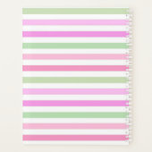 Stripes, roze, groen planner (Achterkant)