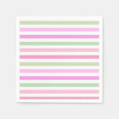 Stripes, roze, groen servet (Voorkant)