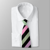 Stripes, roze, groen stropdas (Gebonden)