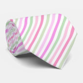 Stripes, roze, groen stropdas (Opgerold)
