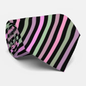 Stripes, roze, groen stropdas (Opgerold)