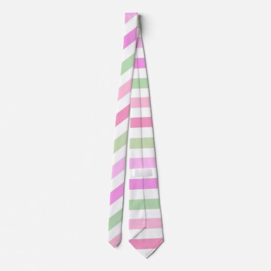 Stripes, roze, groen stropdas (Achterkant)