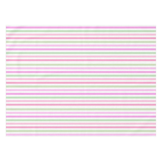 Stripes, roze, groen tafelkleed (Voorkant (Horizontaal))