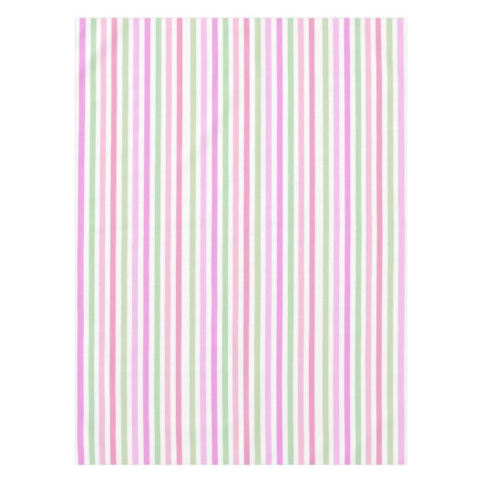 Stripes, roze, groen tafelkleed (Voorkant)