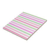 Stripes, roze, groen tegeltje (Zijkant)