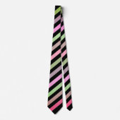 Stripes, roze, groene stropdas (Voorkant)