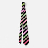 Stripes, roze, groene stropdas (Achterkant)
