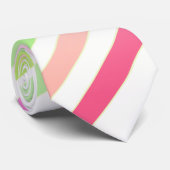 Stripes, roze, groene stropdas (Opgerold)
