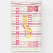 Stripes, roze limonade van afgelopen dag spandoek (Verticaal)