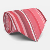 Stripes Roze Stropdas (Opgerold)