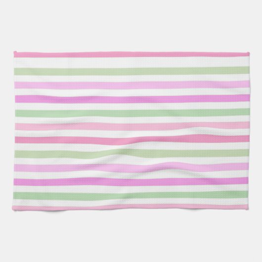 Stripes, roze theedoek (Horizontaal)