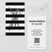 Stripes | Schaar en kam Afsprakenkaartje (Voorkant / Achterkant)