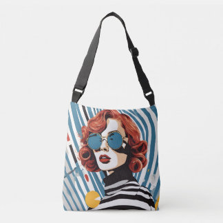 Stripes & Shades Pop Art Statement Canvas tas