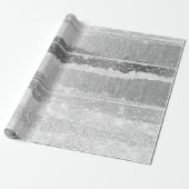 STRIPES SILVER GRAY GLITTER WEDDING BRIDAL Strokes Cadeaupapier (Uitgerold)
