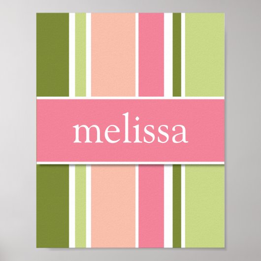 Stripes Specialized Wall Art, sherbert Poster (Voorkant)