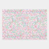 Stripes Stippen en Happy Birthday Lettering Inpakpapier Vel (Voorkant 2)