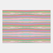 Stripes Stippen en Happy Birthday Lettering Inpakpapier Vel (Voorkant)