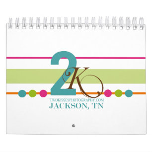 Stripes Stippen en sponge Paint Mini Calendar Kalender