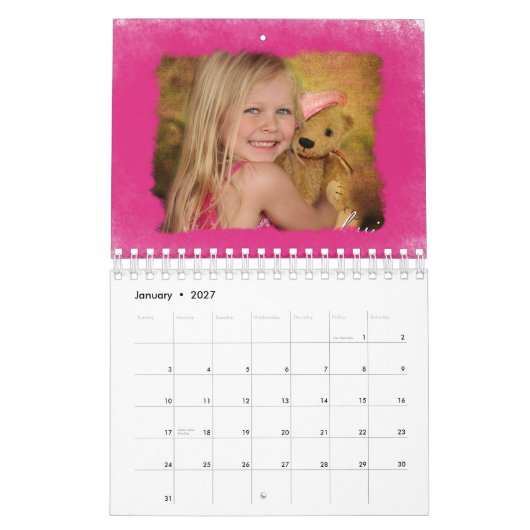 Stripes Stippen en sponge Paint Mini Calendar Kalender (Jan 2027)