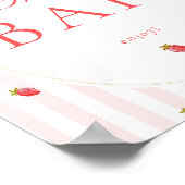 Stripes & Strawberries BAR Tafelkaart Poster (Hoek)