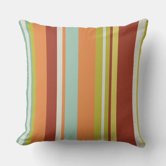 Stripes Summer Fun Outdoor Patio Kussens (Voorkant)