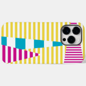 Stripes — Turquoise, Geel en Roze Case-Mate iPhone Case (Achterkant (horizontaal))