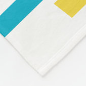 Stripes — Turquoise, Geel en Roze Fleece Deken (Hoek)