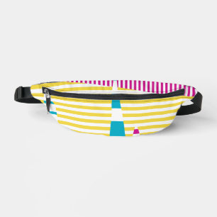 Stripes — Turquoise, Geel en Roze Heuptasje