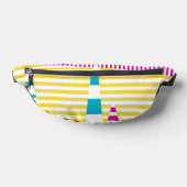 Stripes — Turquoise, Geel en Roze Heuptasje (Liggend)