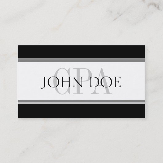 Stripes van belastingplichtigen CPA W/W Visitekaartje (Voorkant)