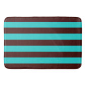 Stripes van bruin en Aqua Badmat (Voorkant)