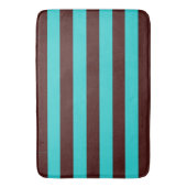 Stripes van bruin en Aqua Badmat (Voorkant Verticaal)