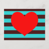 Stripes van bruin en Aqua Briefkaart (Voorkant)