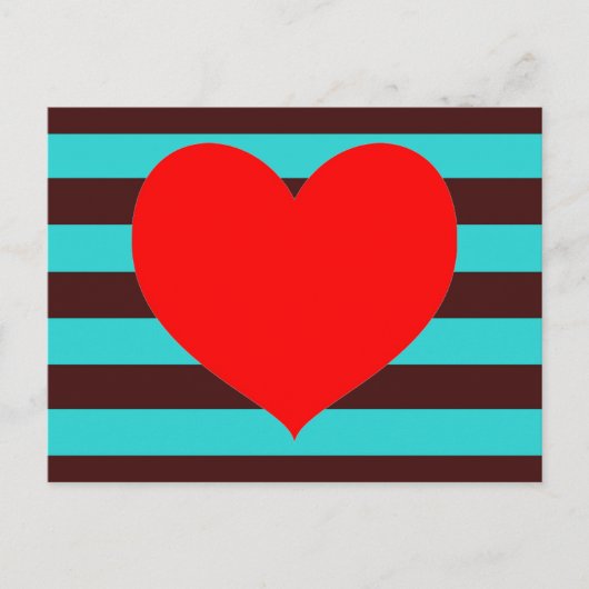 Stripes van bruin en Aqua Briefkaart (Voorkant)