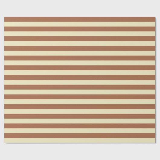Stripes van bruin en beige cadeaupapier (Vlak)