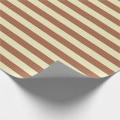 Stripes van bruin en beige cadeaupapier (Hoek)
