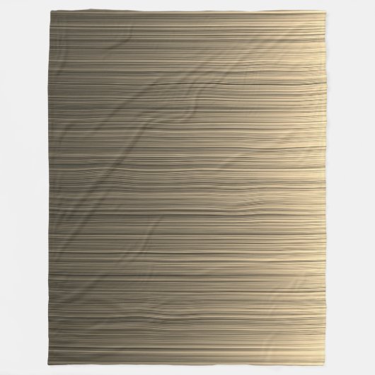 Stripes van bruin en crème fleece deken (Voorkant)
