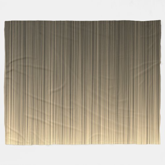 Stripes van bruin en crème fleece deken (Voorkant (Horizontaal))