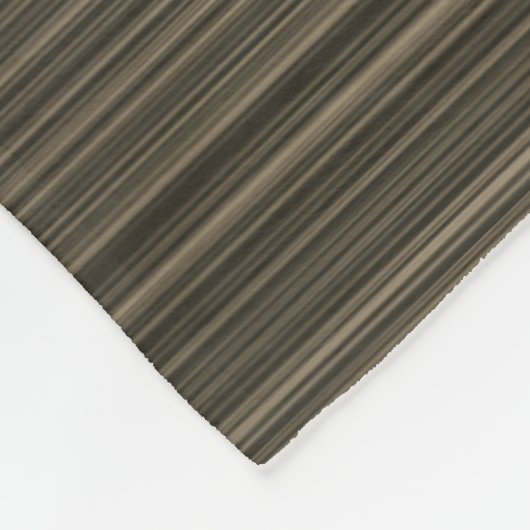 Stripes van bruin en crème fleece deken (Hoek)