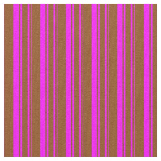 Stripes van bruin en fuchsia stof (Close Up)